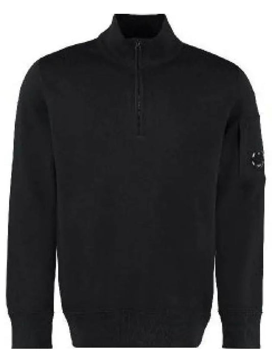 Cotton Lens Wappen Sweatshirt Black - CP COMPANY - BALAAN 2