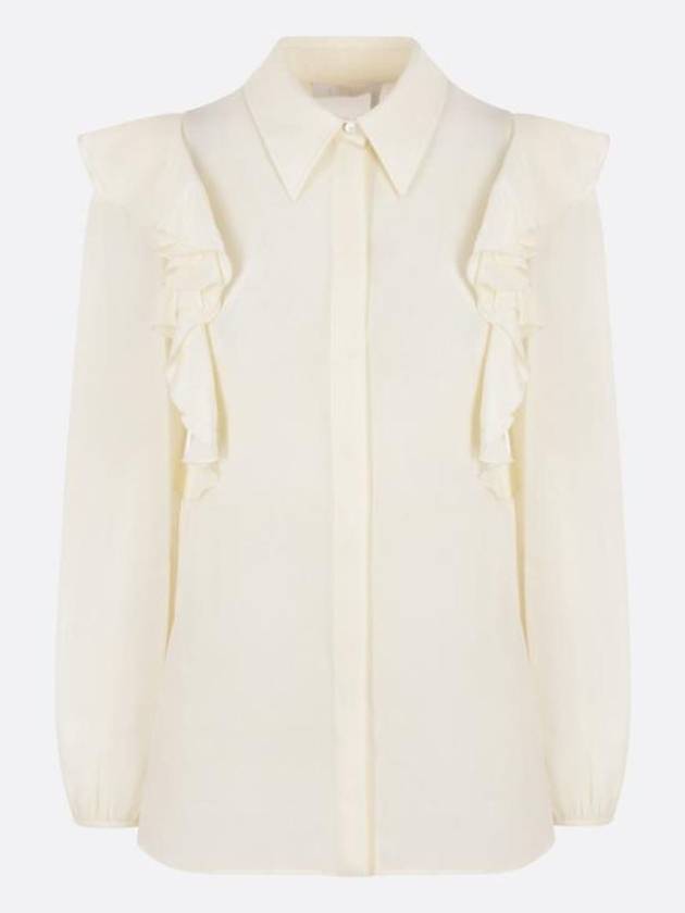 Ruffles Shirt Coconut Milk - CHLOE - BALAAN 2