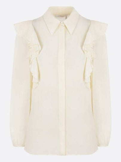 Ruffles Shirt Coconut Milk - CHLOE - BALAAN 2