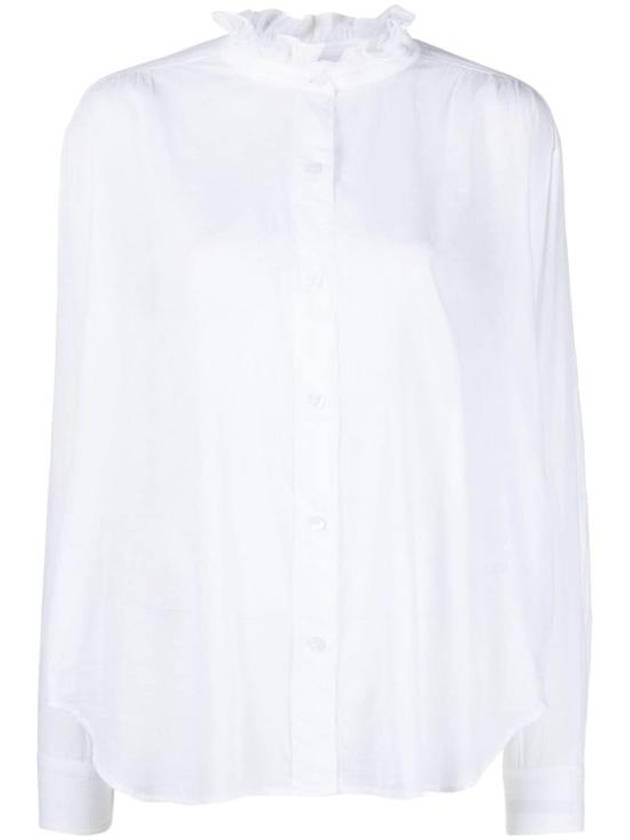 Gamble Organic Cotton Shirt White - ISABEL MARANT ETOILE - BALAAN 1