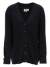 V-Neck Stitch Oversized Knit Cardigan Black - MAISON MARGIELA - BALAAN 2