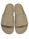 T Embossed Logo Leon Full Slippers Beige - TOD'S - BALAAN 2