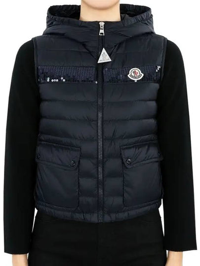 Kids BLAVET down padded vest navy 1A00001 595FE 778 12 14A Adults can wear - MONCLER - BALAAN 2