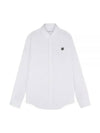 Fox Patch Cotton Long Sleeve Shirt White - MAISON KITSUNE - BALAAN 2