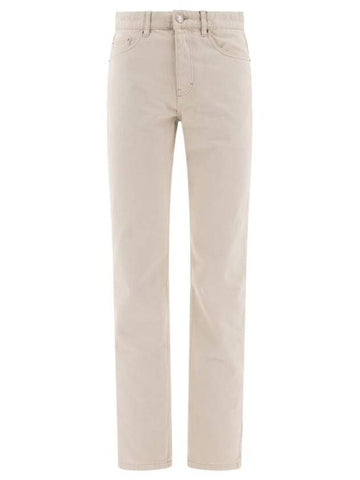 Paris Classic Fit Denim Jeans Cream - AMI - BALAAN 1