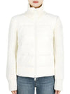 Women s TRICOT Wool Mix Zip up Padded Jacket Ivory 9B00043 M4281 034 - MONCLER - BALAAN 1