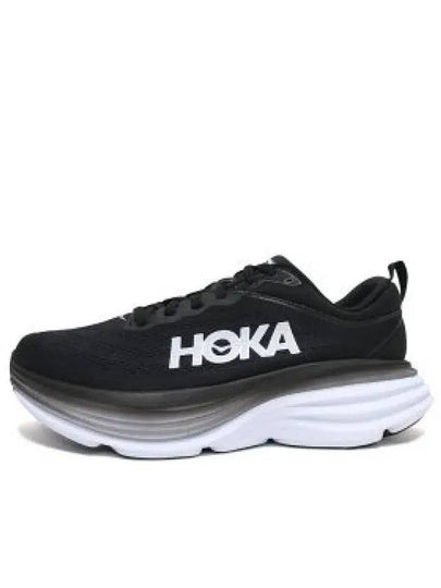 Women's Bondi 8 Wide Low Top Sneakers Black - HOKA ONE ONE - BALAAN 2