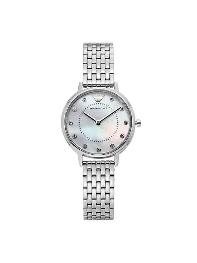 Women’s Kappa Mother Of Pearl DialMetal Watch Silver - EMPORIO ARMANI - BALAAN 1