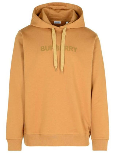 Logo Print Hoodie Camel - BURBERRY - BALAAN 1