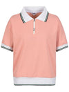 Knit collar half zip-up pique t-shirt MW4ME452 - P_LABEL - BALAAN 6