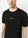 Embroidery Relaxed Melange Short Sleeve T-shirt Black - MAISON KITSUNE - BALAAN 5