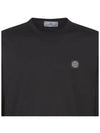 Cotton Jersey Long Sleeve T Shirt Black - STONE ISLAND - BALAAN 5