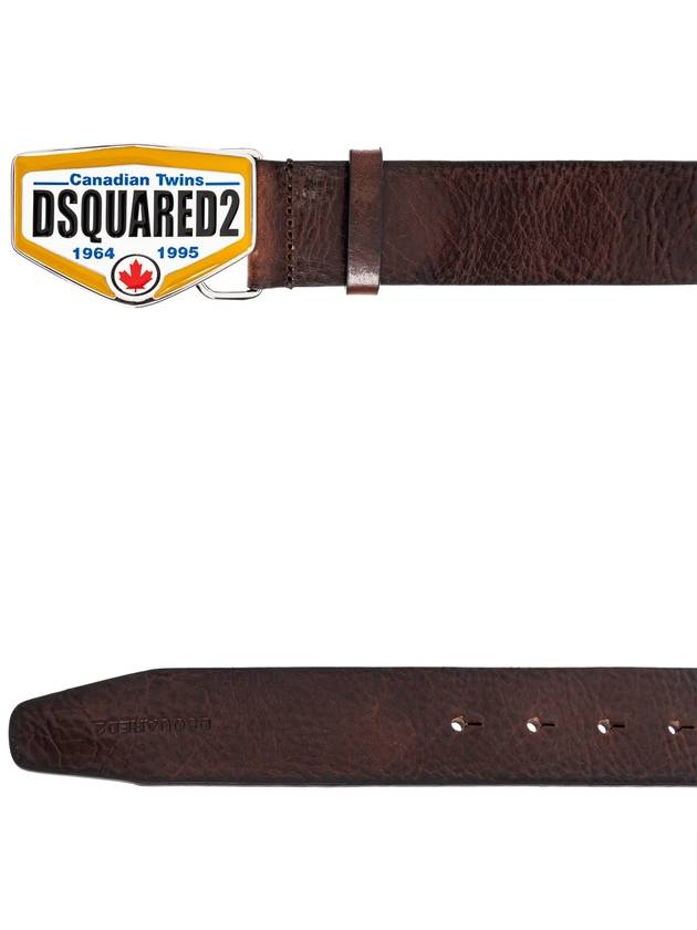 Dsquared2 Leather Belt, Men's, Brown - DSQUARED2 - BALAAN 4