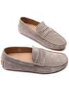 Suede Gommino Bubble Driving Shoes Beige - TOD'S - BALAAN 6