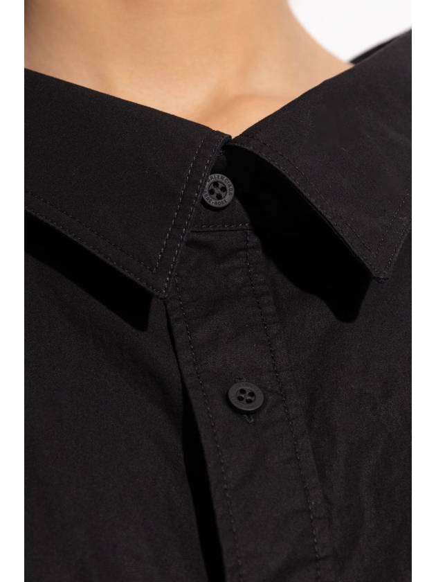 Balenciaga Asymmetrical Cut Shirt, Women's, Black - BALENCIAGA - BALAAN 5