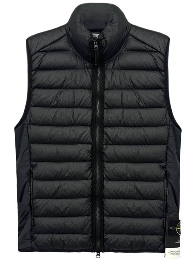 Loom Woven Chambers Recycled Nylon Down TC Vest Black - STONE ISLAND - BALAAN 2