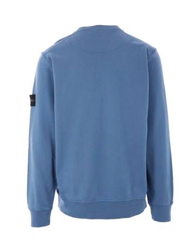 Compass Patch Cotton Sweatshirt Avio Blue - STONE ISLAND - BALAAN 3