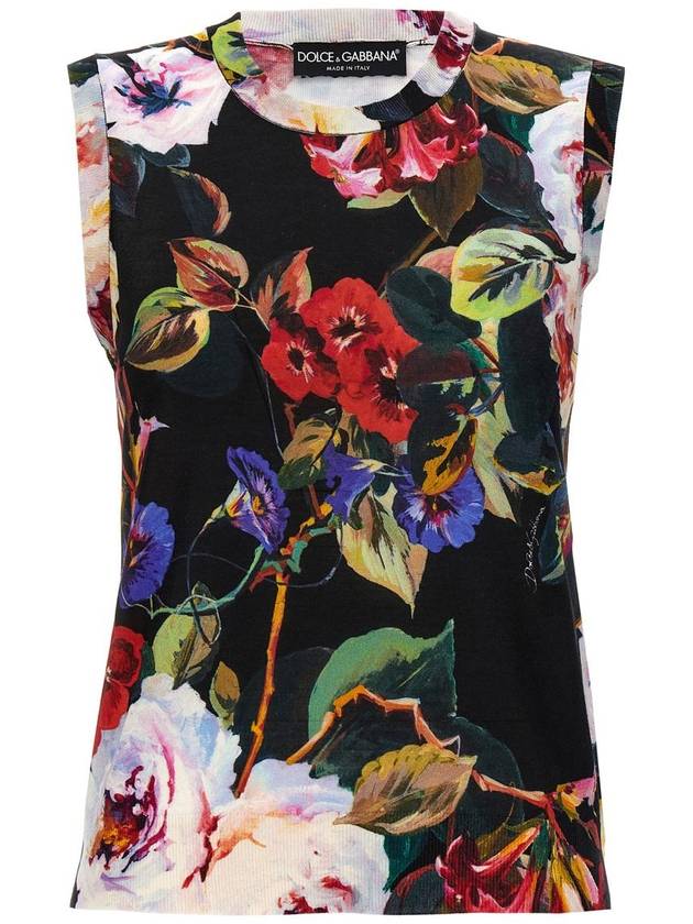 floral print silk tank top FXT02TJAHJZ - DOLCE&GABBANA - BALAAN 2