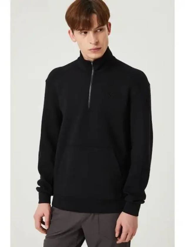 Men s knit hybrid half zip up long sleeve t shirt PHFPM311021 Domestic product GQ4V23091314500 - PXG - BALAAN 1