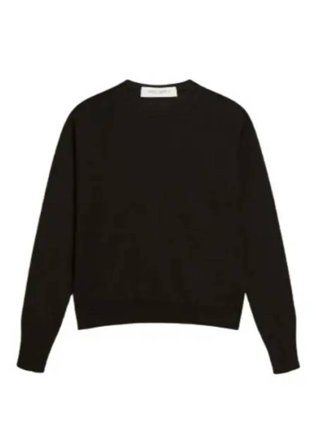 Round Neck Wool Knit Top Black - GOLDEN GOOSE - BALAAN 2