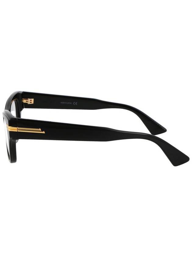 Eyewear Gold Detail Square Eyeglasses Black - BOTTEGA VENETA - BALAAN 3