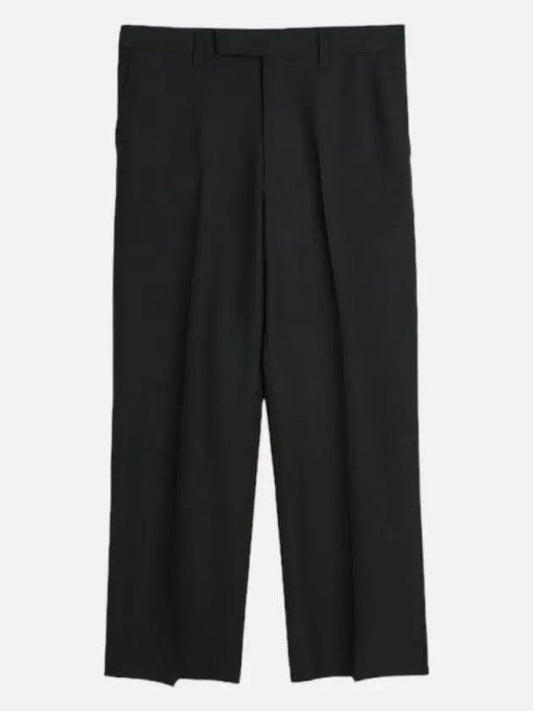 Mohair Wool Straight Pants Black - PRADA - BALAAN 2