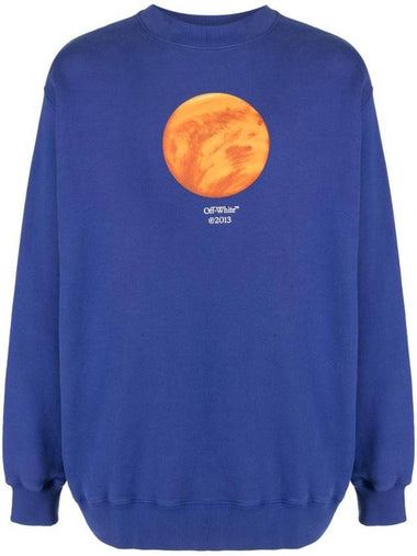 Venus print cotton sweatshirt OMBA071F23FLE004 - OFF WHITE - BALAAN 1