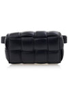 Intrecciato Cassette Padded Belt Bag Black - BOTTEGA VENETA - BALAAN.