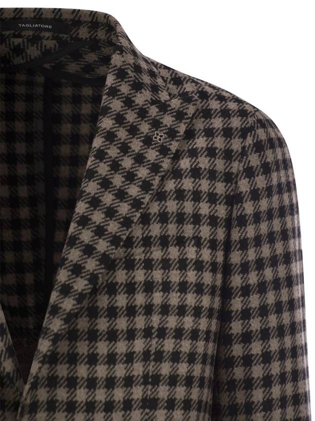 Houndstooth virgin wool blend jacket - TAGLIATORE - BALAAN 4