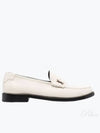 Le Loafer Penny Slippers In Smooth Leather Pearl - SAINT LAURENT - BALAAN 2