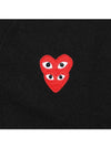 P1N076 1 PLAY Play Double Red Heart Waffen Men's Cardigan - COMME DES GARCONS - BALAAN 3