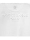 Men's Pyramid Back Logo Crew Neck Cotton Short Sleeve T-Shirt White - WOOYOUNGMI - BALAAN 6