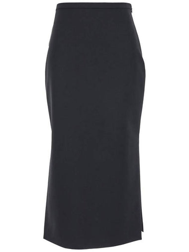 Black Pencil Skirt With Slit In Cady Woman - PHILOSOPHY DI LORENZO SERAFINI - BALAAN 1