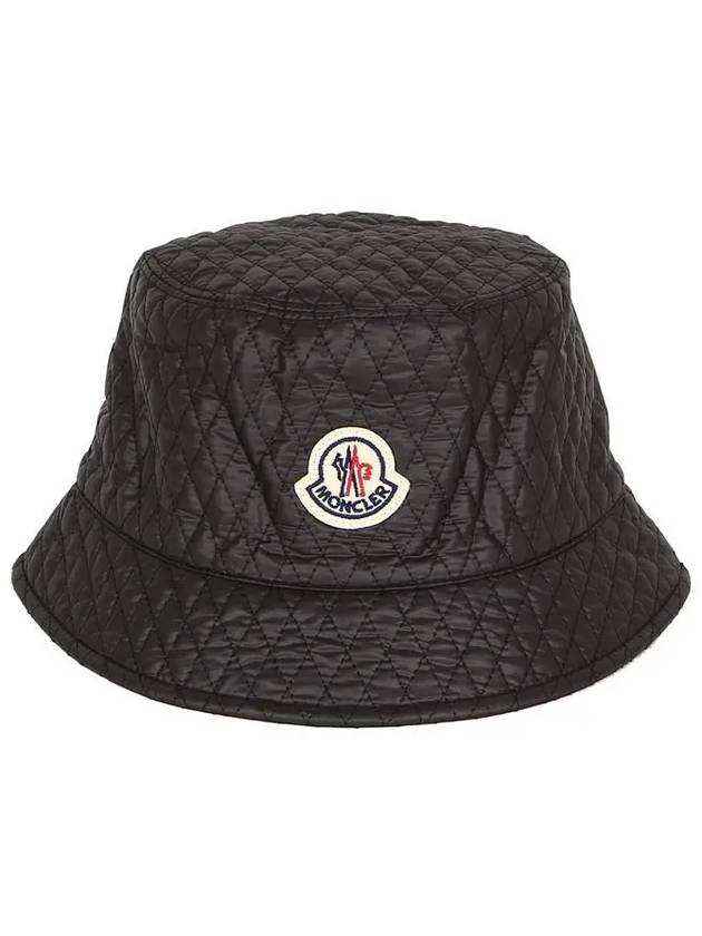 Quilted Nylon Bucket Hat Black - MONCLER - BALAAN 2