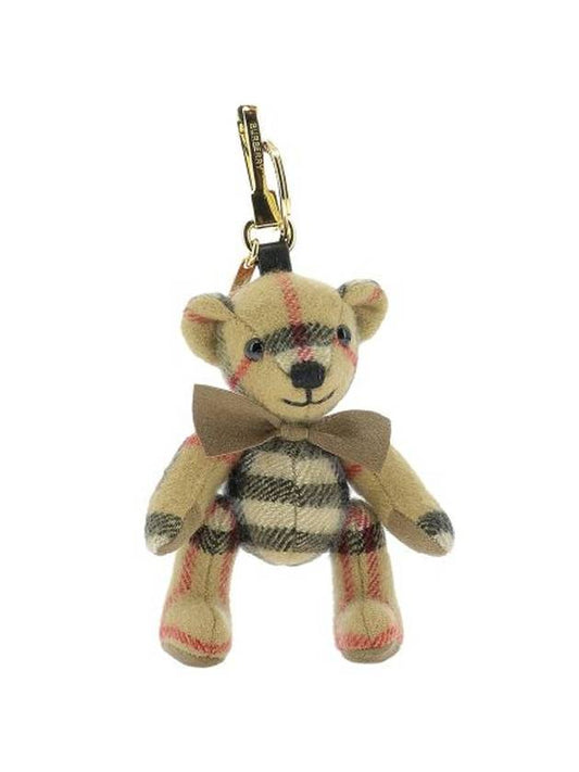 Vintage Check Cashmere Thomas Bear Key Holder Beige - BURBERRY - BALAAN 1