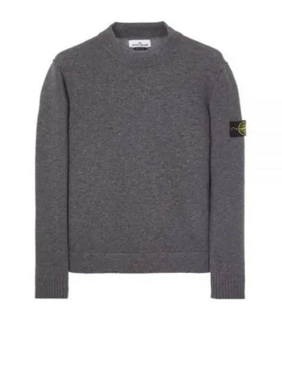 Mock Neck Virgin Wool Knit Top Grey - STONE ISLAND - BALAAN 2