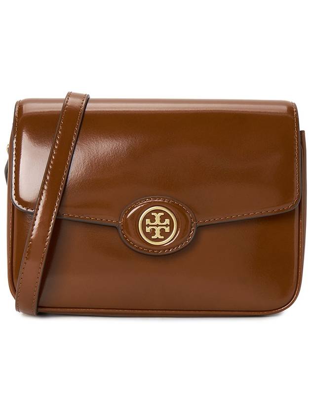 Robinson Spazzolato Convertible Logo Shoulder Bag Marone - TORY BURCH - BALAAN 2