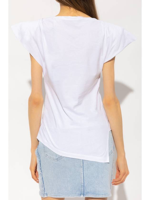 Isabel Marant ‘Sebani’ Cotton T-shirt, Women's, White - ISABEL MARANT - BALAAN 4