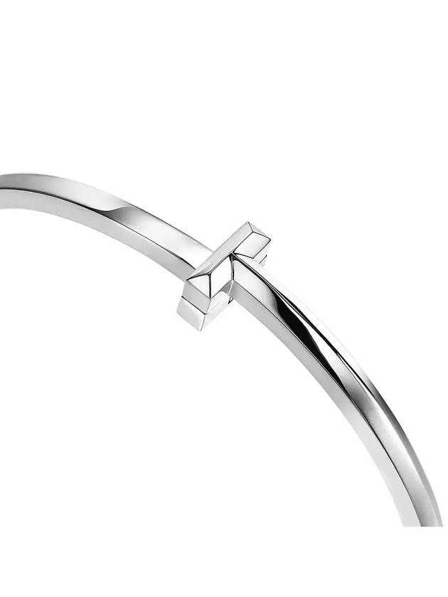 Tiffany T T1 narrow hinged bangle white gold 69277403 69278477 - TIFFANY & CO. - BALAAN 2