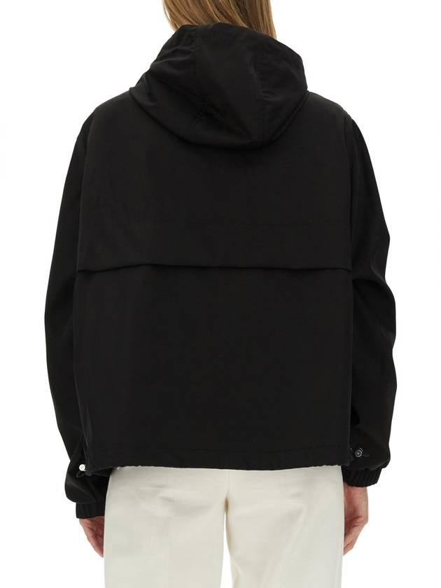 Alexandre Mattiussi Hooded Windbreaker Black - AMI - BALAAN 3