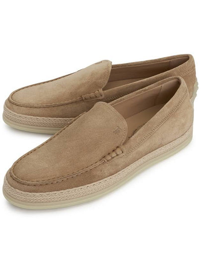 Men's Suede Slip-ons Loafers Beige - TOD'S - BALAAN 2