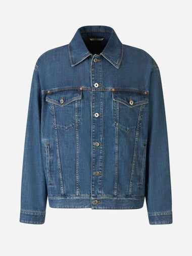 Washed Denim Jacket Blue - VALENTINO - BALAAN 1