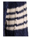 Donegal Twist Cable 4-Bar Classic Crewneck Knit Top Blue - THOM BROWNE - BALAAN 4