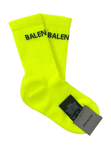 S Balenciaga Tennis Socks Underwear Neon Yellow - BALENCIAGA - BALAAN 1