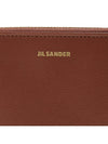 Around Zipper Leather Half Wallet Brown - JIL SANDER - BALAAN 7