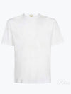 Men's Back Logo Label Cotton Short Sleeve T-Shirt White - TEN C - BALAAN 2