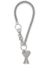 Heart Logo Metal Key Holder Silver - AMI - BALAAN 2