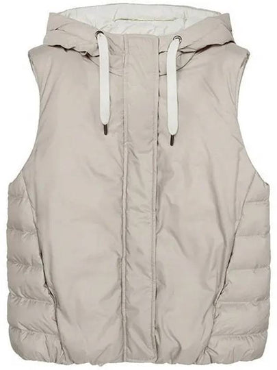 Hooded Down Vest Beige - BRUNELLO CUCINELLI - BALAAN 2