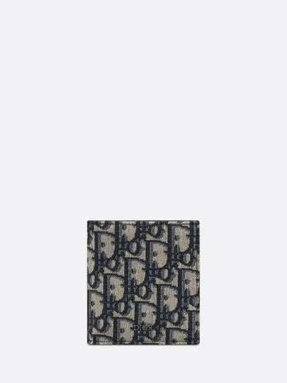 Compact Vertical Oblique Jacquard Card Wallet Black Beige - DIOR - BALAAN 2