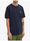 Logo Patch Short Sleeve T-Shirt Navy - STONE ISLAND - BALAAN 4